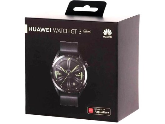 Смарт часы HUAWEI WATCH GT 3 BLACK FLUOROELASTOMER STRAP (JUPITER-B29S)